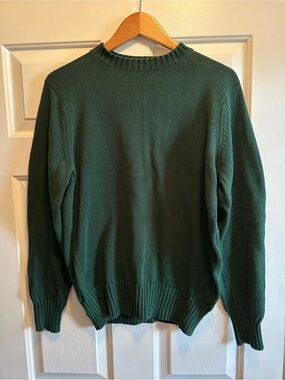 VTG Men’s Byford Forest Green Chunky Cotton Crewneck Sweater L Grandpa Fisherman